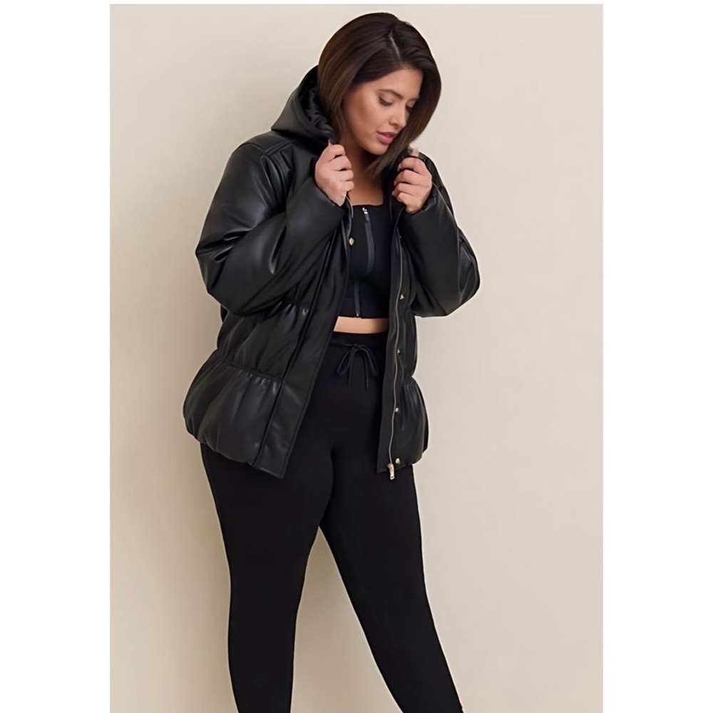 NWOT Torrid Sold Out Faux Leather Puffer Coat!